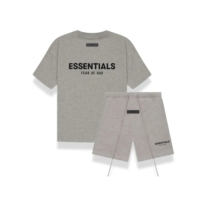 Fear of God Essentials Dark Oatmeal Grey Summer Set - S