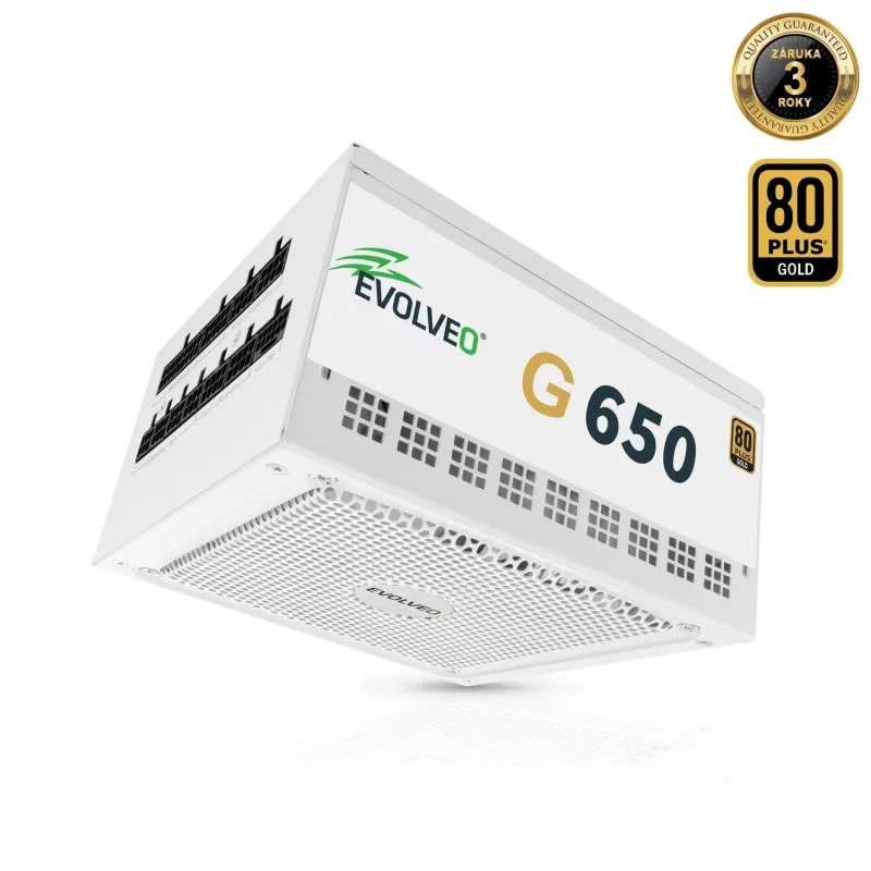 EVOLVEO G650, 650W/ ATX 3.1/ 80+ GOLD/ Modular G650-WH