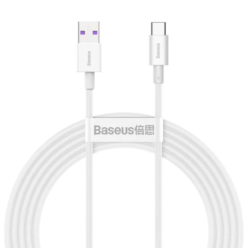NONAME Baseus Superior Series Fast Charging Datový Kabel USB-A - USB-C 66W 2m White 6953156205529