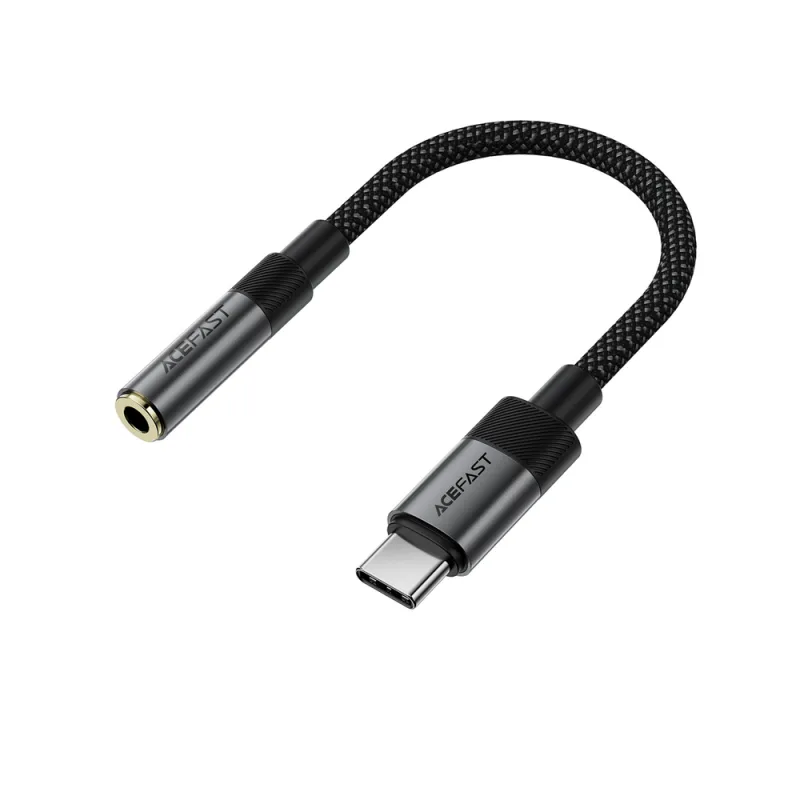 Acefast J12 USB-C na 3,5 mm mini jack adaptér - čierny