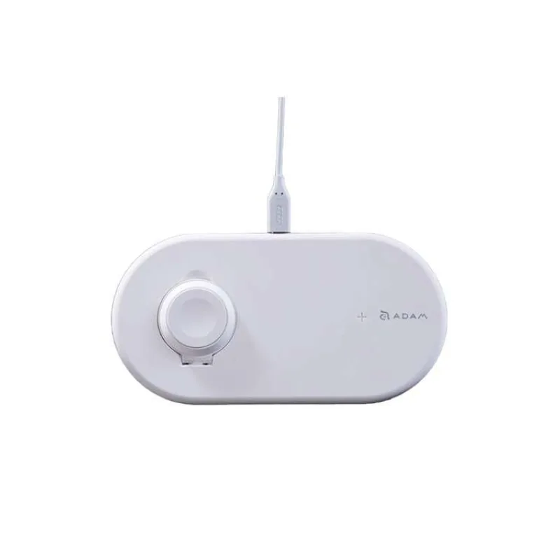 Adam Elements Omnia Q2 2-in-1 Fast Charging Stand - White (AEAPAADQ2OGWH)