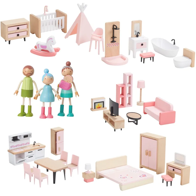 2Kids Toys 2Kids Toys Súprava nábytku s rodinou 5 v 1