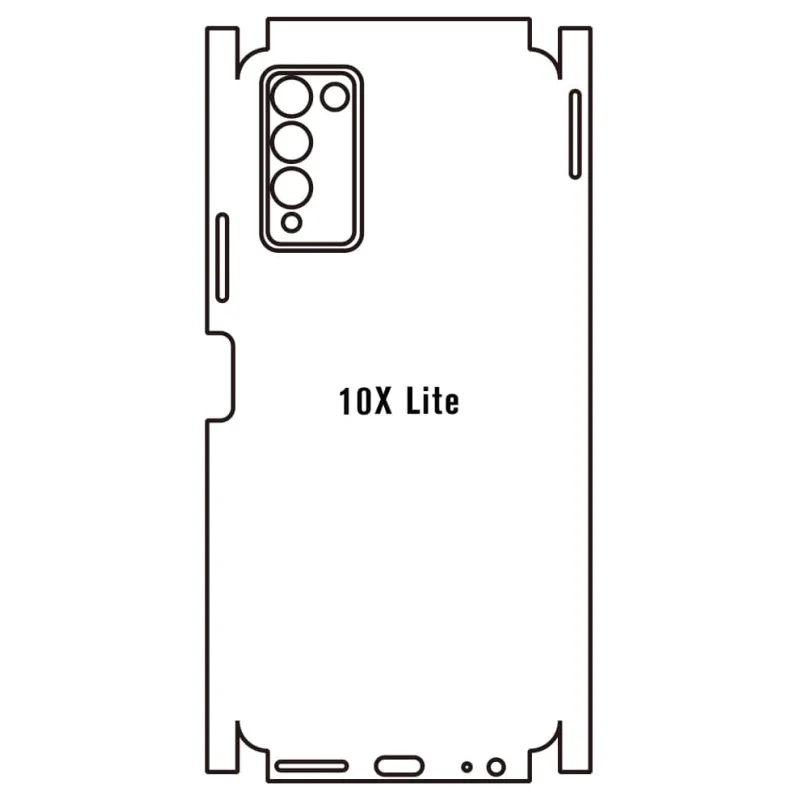Sunshine Honor 10X Lite Zadná Hydrogél ochranná fólia Strih: Zadná časť a rám 1, Typ fólie: Číra