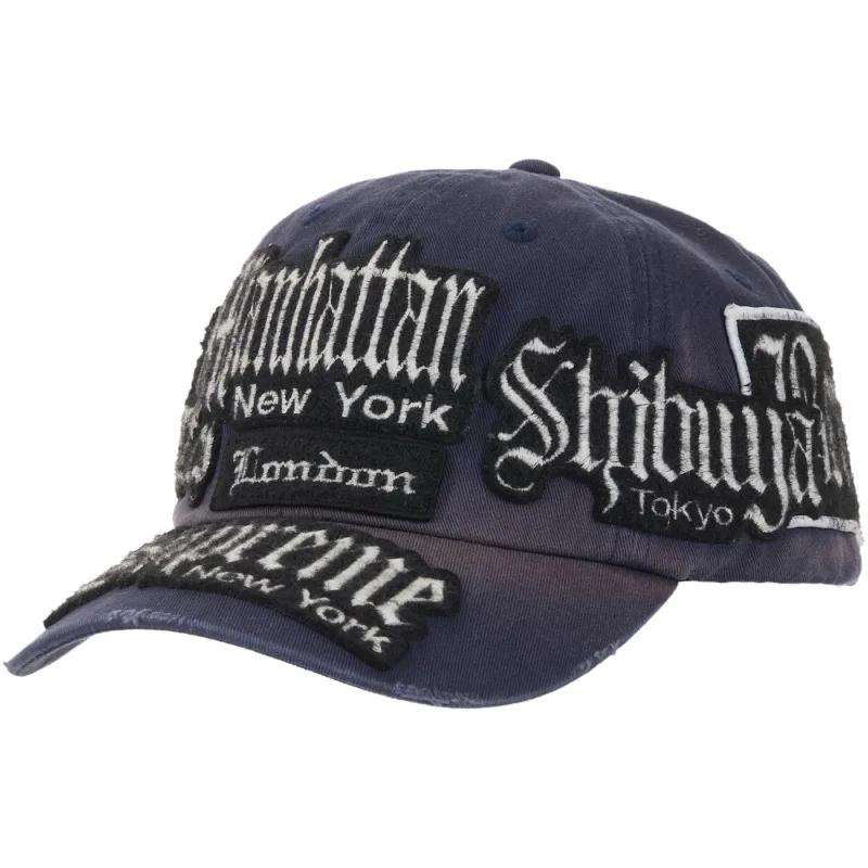 Supreme City Patches 6-Panel Hat Cap Navy Blue - OS