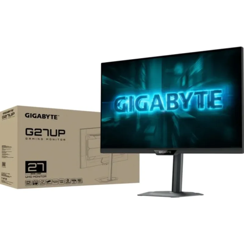 GIGABYTE LCD G27UP GAMING Monitor 27" UHD 3840x2160, IPS, 160Hz (320Hz FHD Dual Mode), 2xHDMI 2.1, DP
