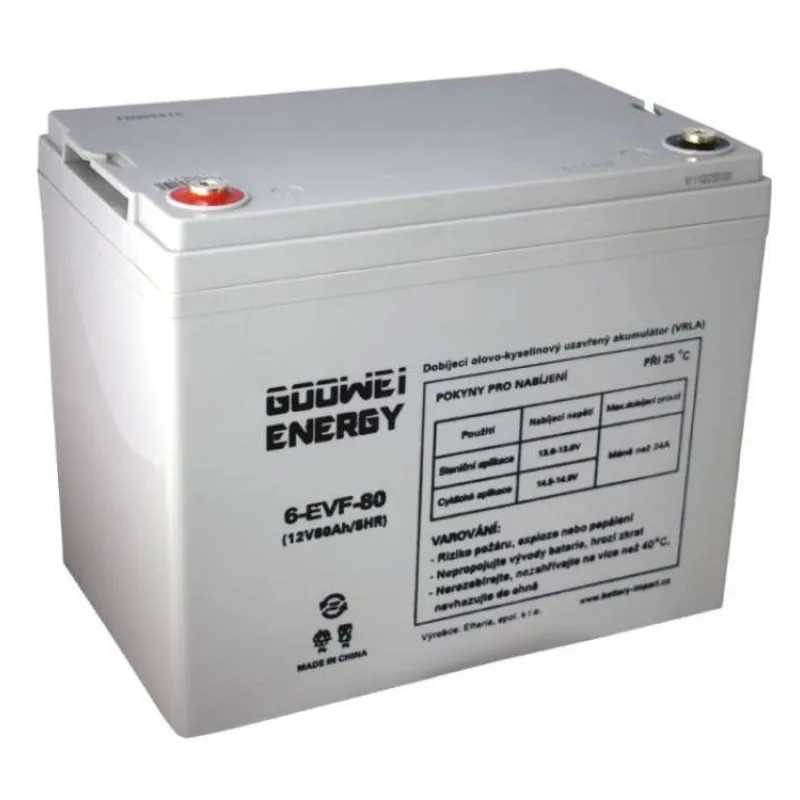 GOOWEI ENERGY Pb trakční záložní akumulátor VRLA GEL 12V/80Ah (6-EVF-80) (6-EVF-80)