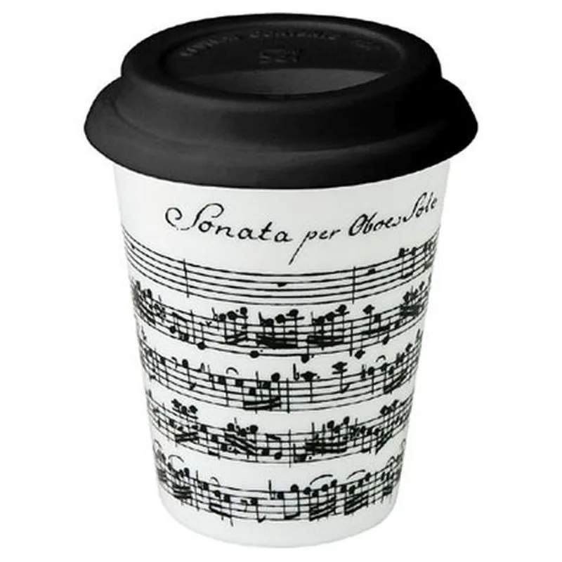 Music Gift Company Hrnek Vivaldi bílý s víčkem
