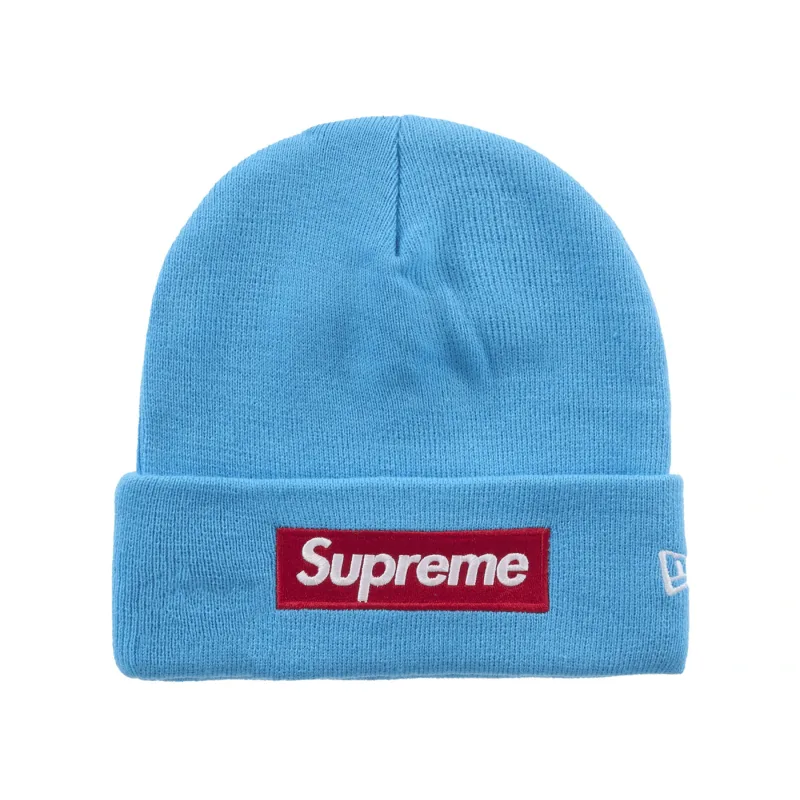 Supreme New Era Box Logo Beanie (FW25) Cyan - OS