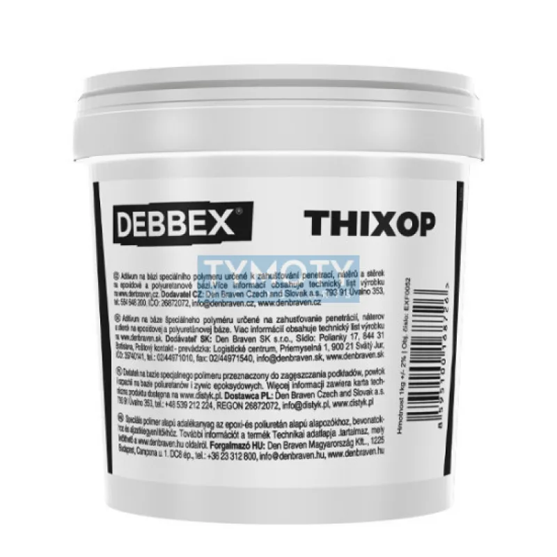 Debbex Aditivum THIXOP - 1 kg biela, téglik