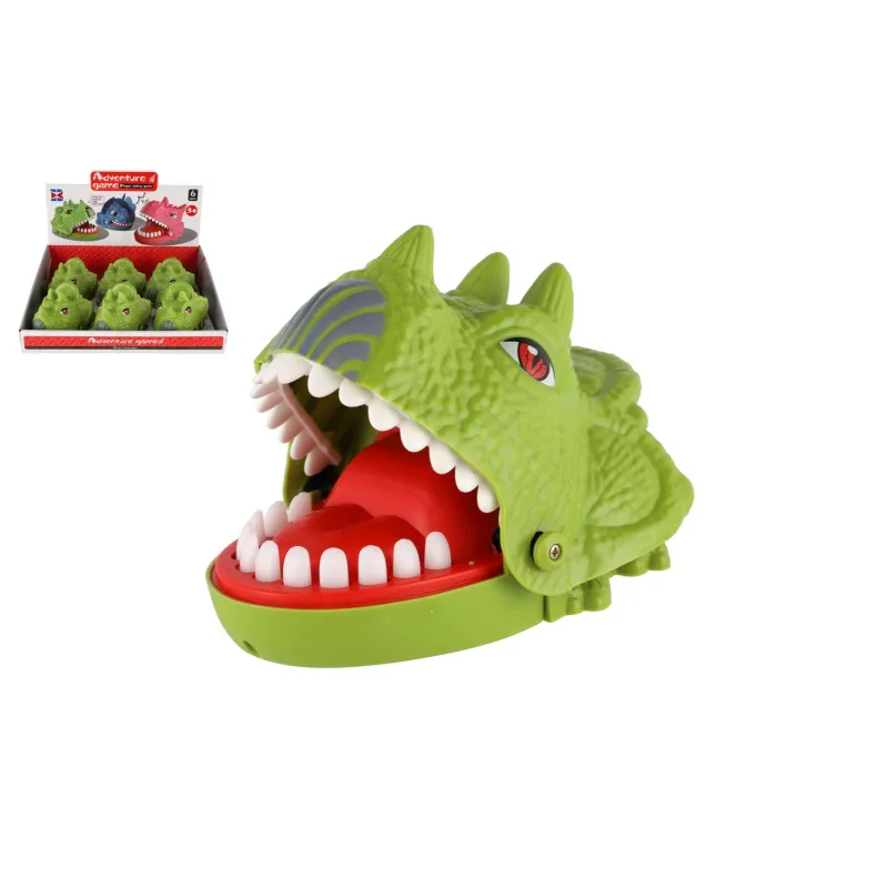 Teddies Hra postrehová hryzenie prstov dinosaurus 11x16cm 6ks v boxe
