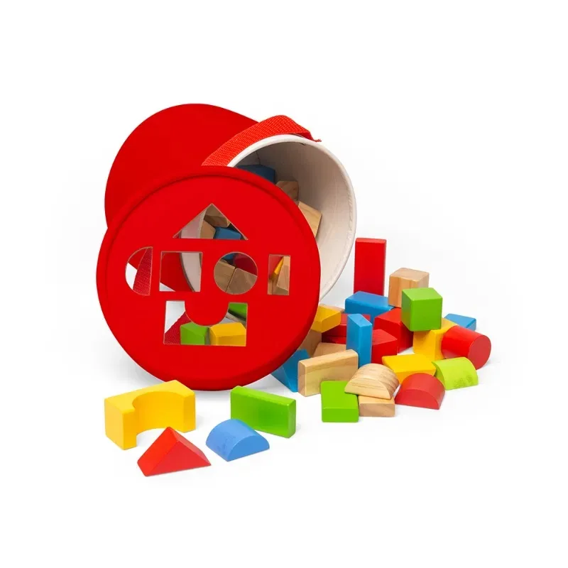 Bigjigs Toys Moje prvé drevené kocky vo vedierku