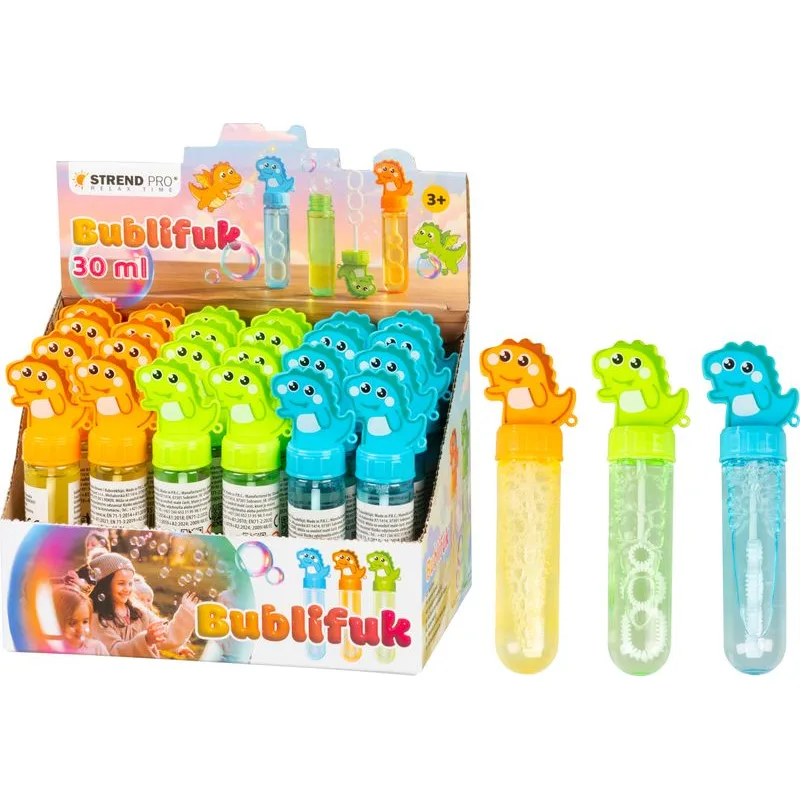 Bublifuk Strend Pro, dráčik, 30 ml, mix farieb, sellbox 24 ks