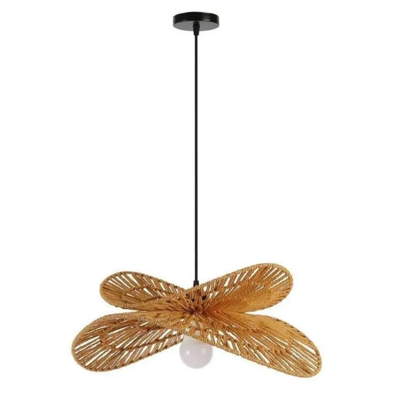 IMMAX BOHO MARIPOSA designové závěsné svítidlo, D50cm, E27, přírodní juta (08265L)
