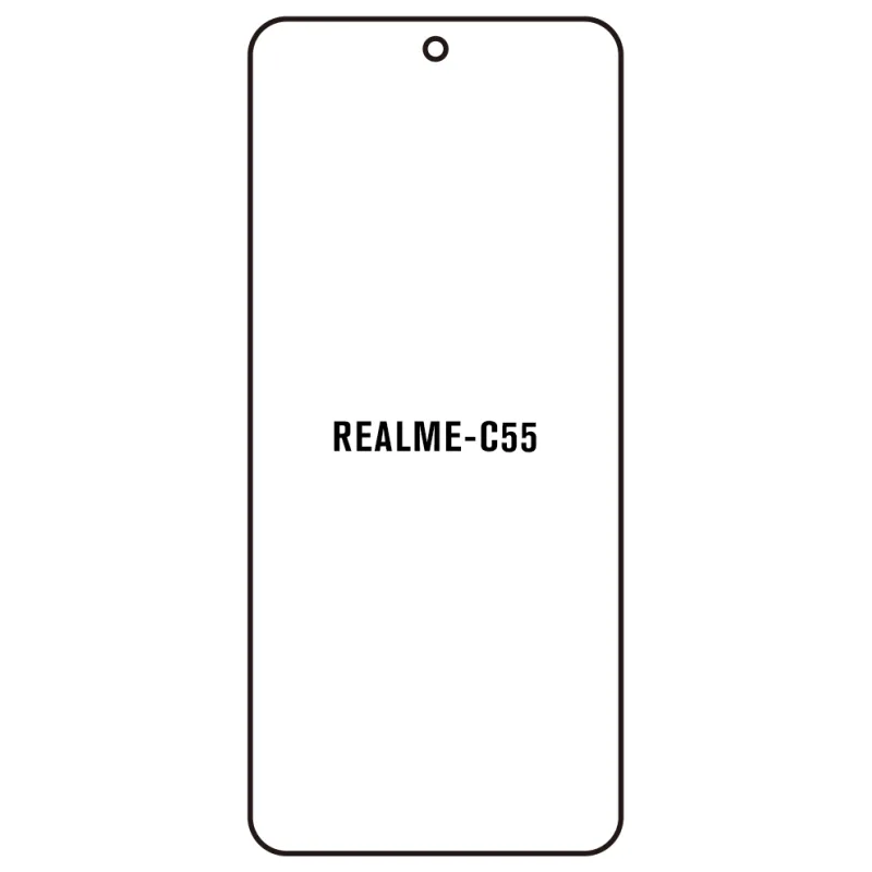Sunshine Realme C55 Predná Hydrogél ochranná fólia Strih: Kompatibilná s krytom, Typ fólie: Anti-Spy (Privacy)
