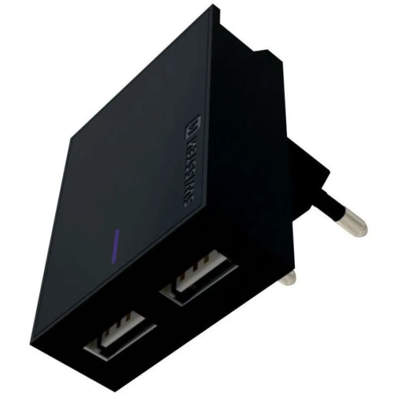 Swissten Síťový Adaptér Smart Ic 2X Usb 3A Power + Datový Kabel Usb / Type C 1,2 M Černý (22044000)