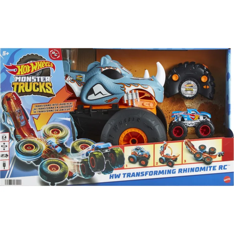 Hot Wheels RC MONSTER Trucks transformujúcí sa RHINOMITE 1:12