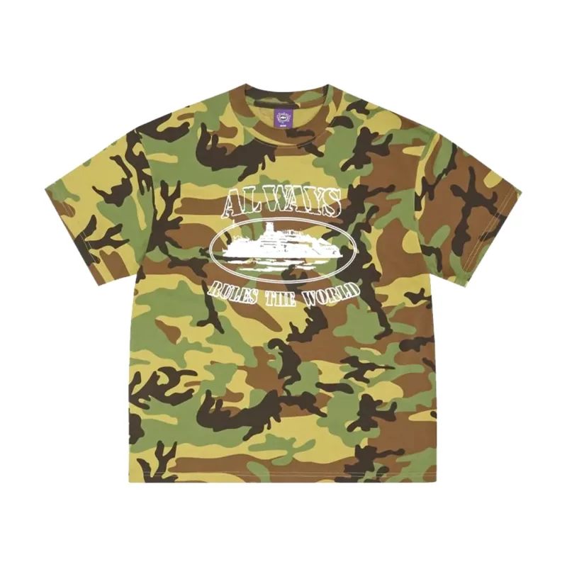 Corteiz Alcatraz Alweiz Tee Camo Green - L