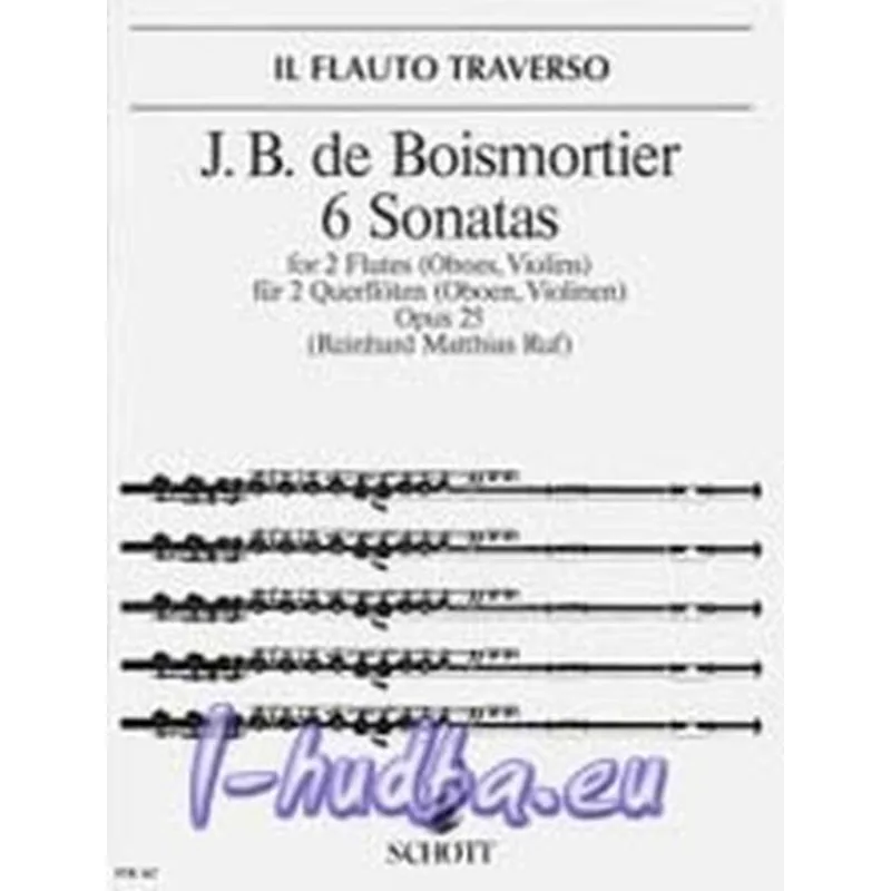 Schott Music Šest sonát pro 2 flétny / hoboje / housle op. 25