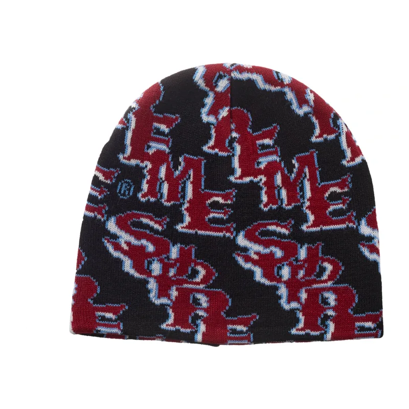 Supreme Slanted Gothic Outline Beanie Black - OS