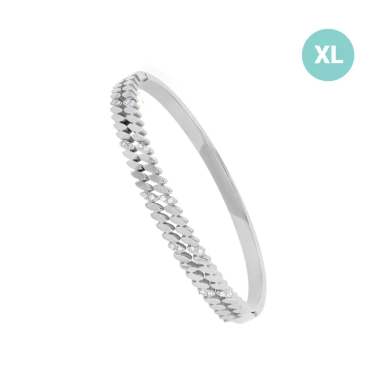Náramok z chirurgickej ocele s kameňmi XL JVD JGB42SXL