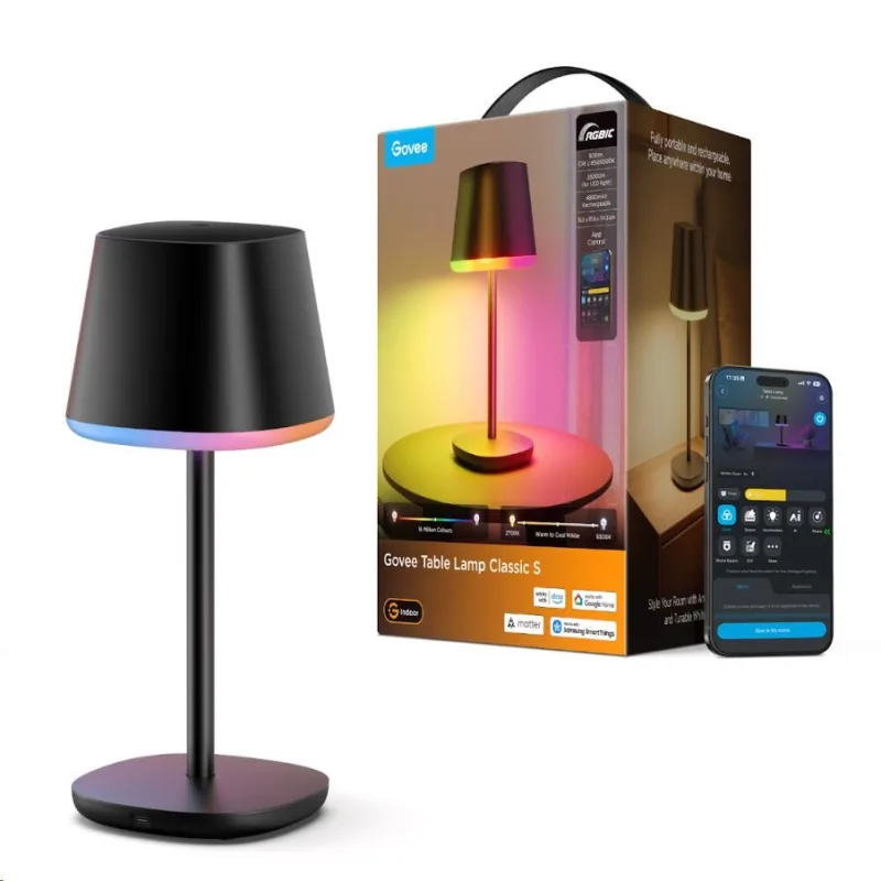 Govee Table Lamp Classic S RGBICWW stolní lampa, Matter R1741C11