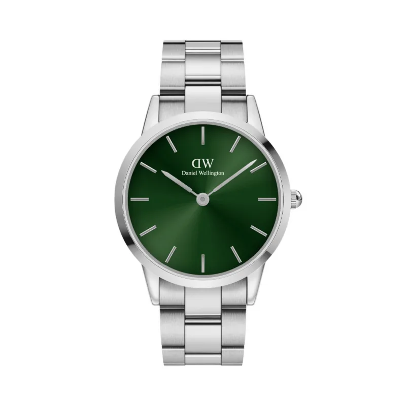 Daniel Wellington pánske hodinky Iconic Emerald 40 mm Silver DW00100427