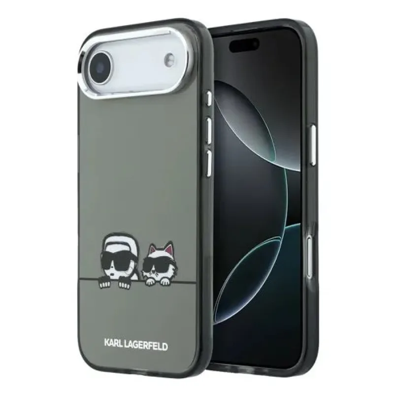 Karl Lagerfeld IML K&CH Heads Logo MagSafe MagSafe kryt iPhone Air čierny