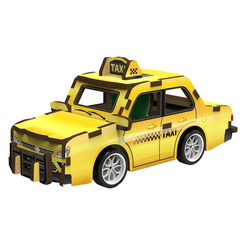 2Kids Toys 2Kids Toys 3D drevená skladačka Taxi