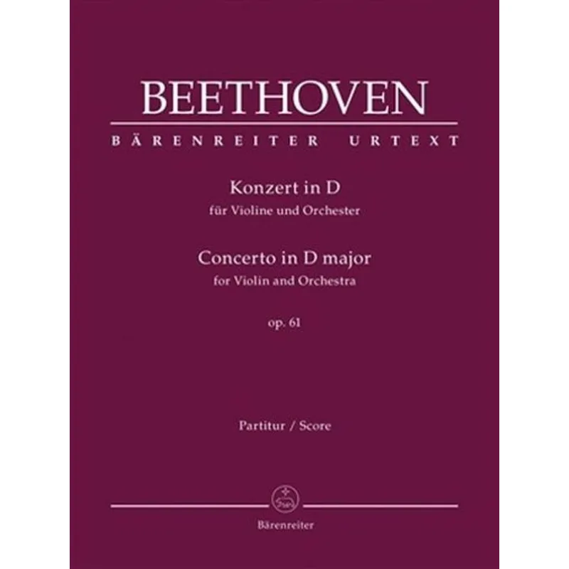 Bärenreiter Koncert D dur pro housle a orchestr op. 61 - partitura
