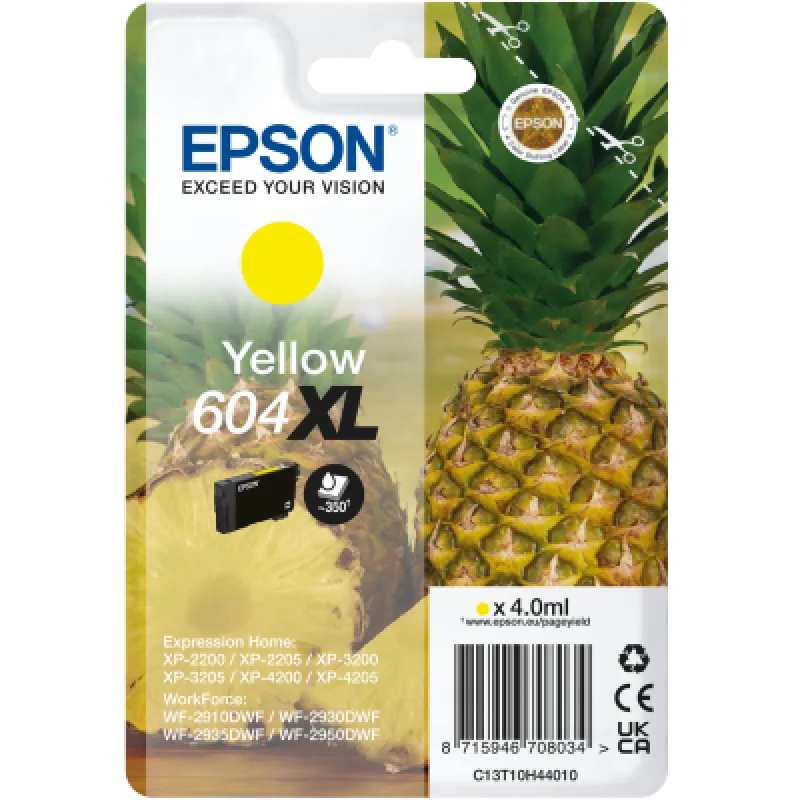 EPSON Singlepack Yellow 604XL Ink C13T10H44010