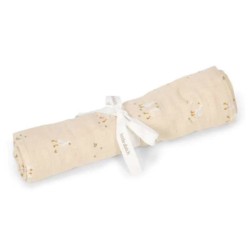 Little Dutch Plienka zavinovacia 120x120 cm Husa Newborn Naturals