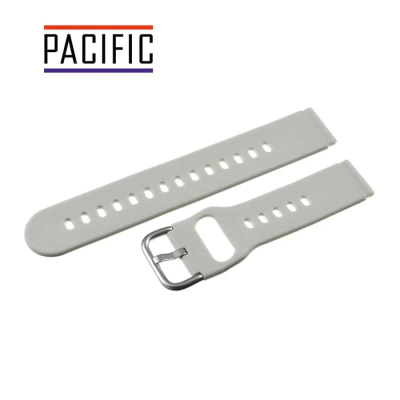 Silikónový remienok na hodinky hodinky 18 mm šedý PACIFIC U01-32/S-18