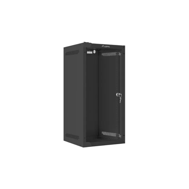 LANBERG RACKOVÁ SKŘÍŇ 10" NÁSTĚNNÁ 12U/280X310 (FLAT PACK) S PROSKLENÝMI DVEŘMI ČERNÁ WF10-2312-10B