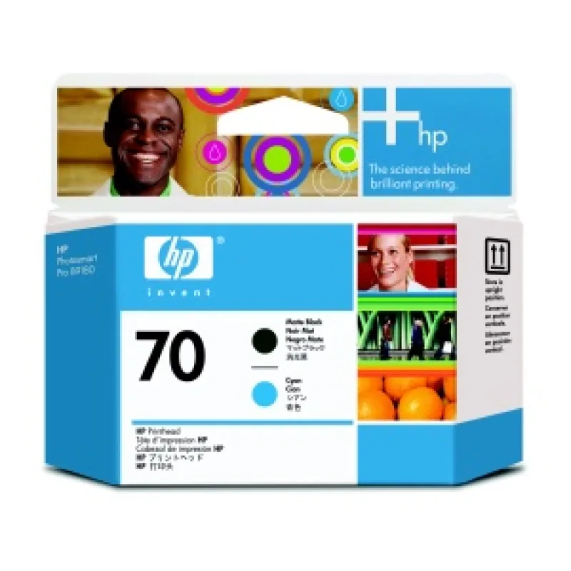 HP no 70 černá a azurová tisková hlava, C9404A C9404A