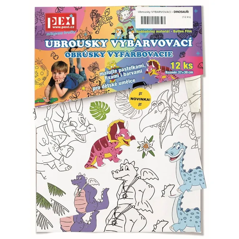 Pexi Pexi Vyfarbovacie obrúsky - Dinosaury