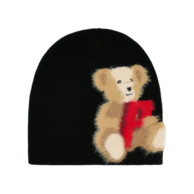 Palace P Bear Nein Cuff Beanie Black - OS