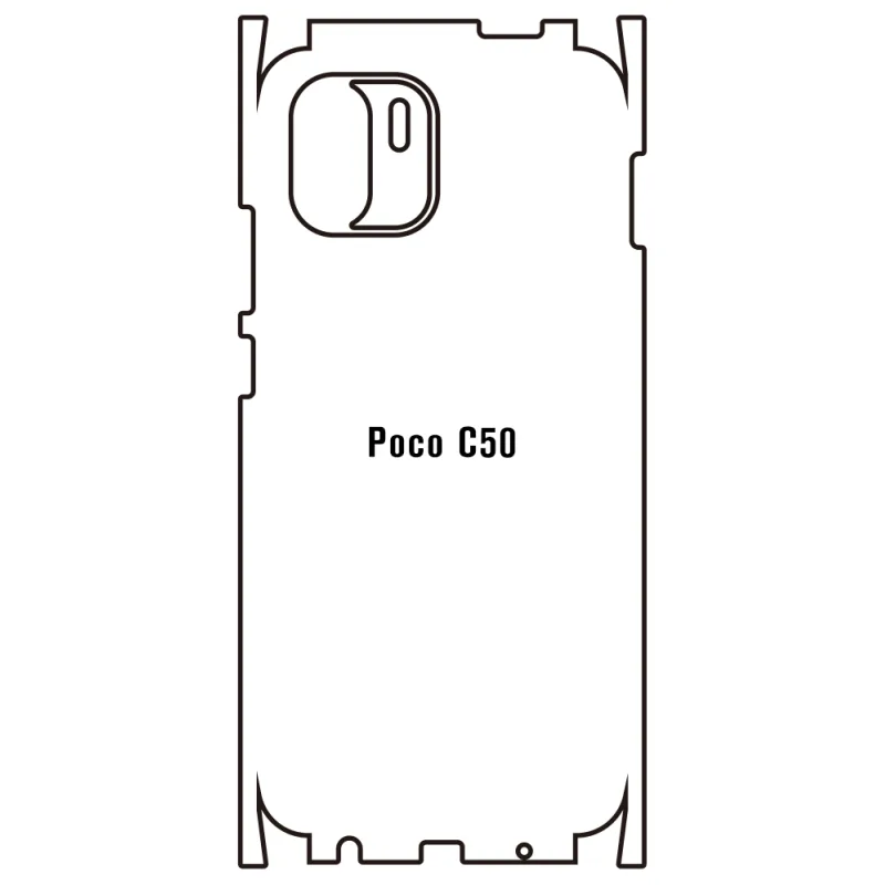 Sunshine Xiaomi Poco C50 Zadná Hydrogél ochranná fólia Strih: Zadná časť a rám 1, Typ fólie: Číra