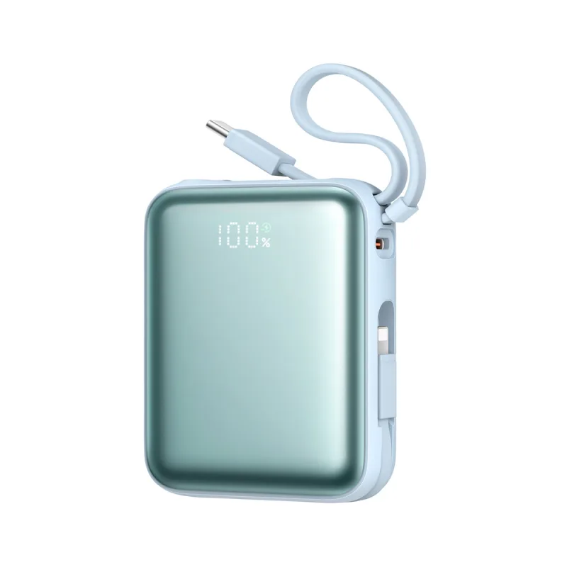 Powerbanka Joyroom JR-PBF27 22,5 W 10 000 mAh s dvoma vstavanými káblami – modrá