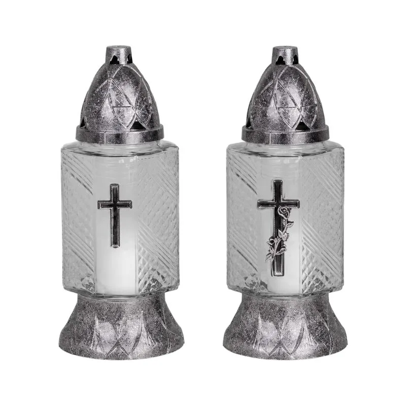 Kahanec Grave, sklo, Kríž, 20 h, 70 g, 24 cm, na hrob