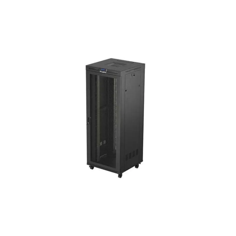 19" VOĽNE STOJÚCA RACKOVÁ SKRIŇA 42U 800X800 ČIERNA LCD PERFOROVANÉ DVIERKA LANBERG (PLOCHÉ BALENIE) (FF01-8842-23BL)