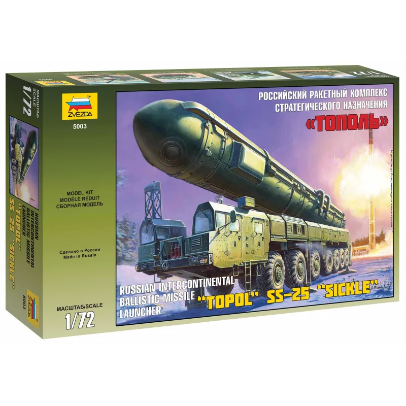 Zvezda Model Kit military 5003 - Ballistic Missile Launcher "Topoľ" (1:72)