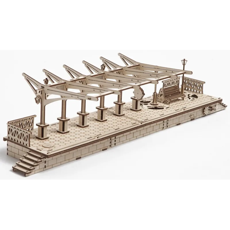 Ugears Ugears 3D drevené mechanické puzzle Železničné nástupište