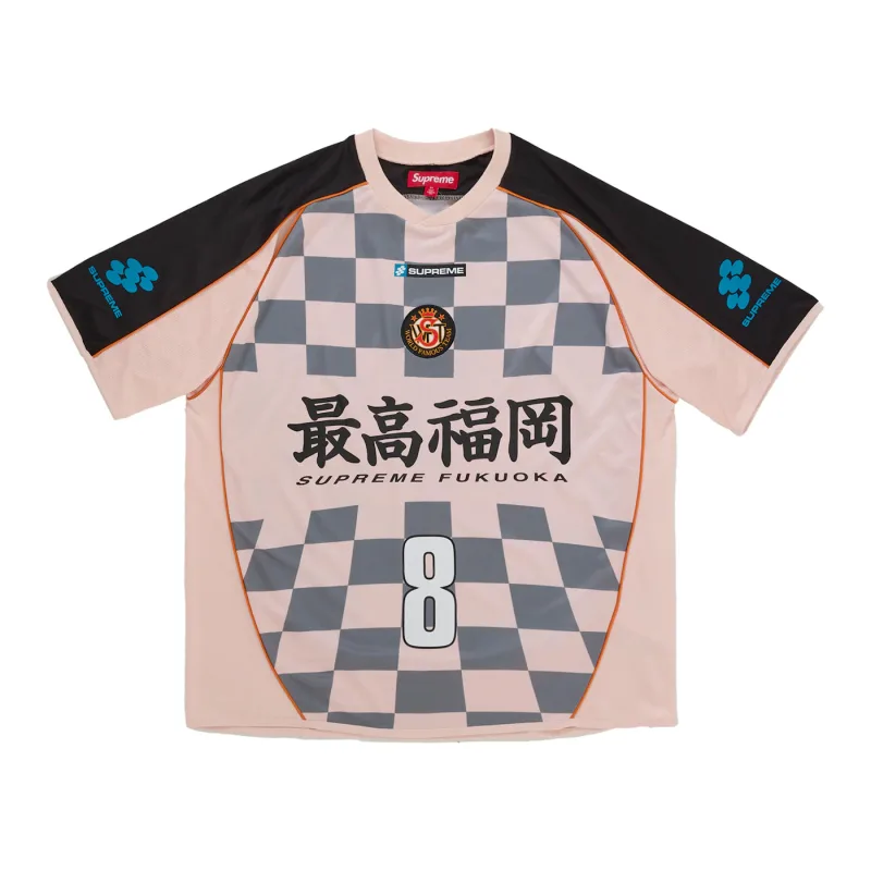 Supreme Checkerboard Soccer Jersey Pink - S