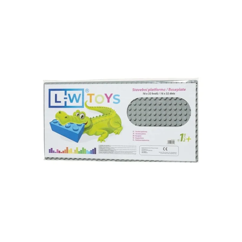 L-W Toys L-W Toys Podložka na stavanie - JUNIOR 16x32 bodov šedá