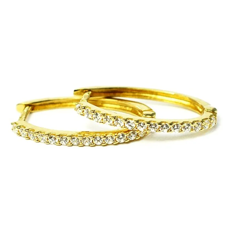 Zlaté náušnice so zirkónmi BR N3424/3G, 1.61 g