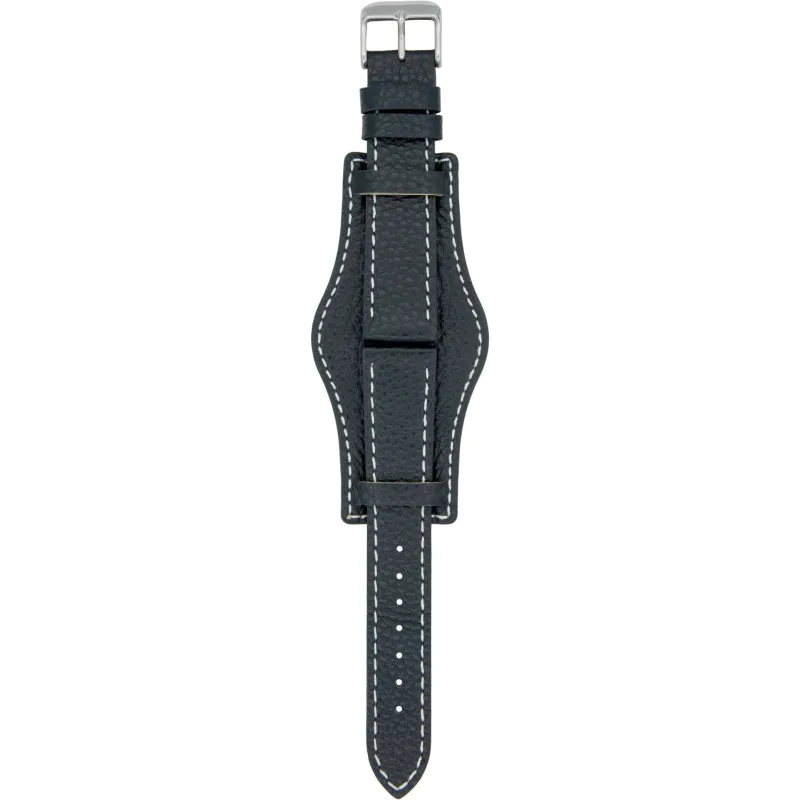 Kožený remienok na hodinky 22 mm čierny A-NIS AK1965.01S09-22