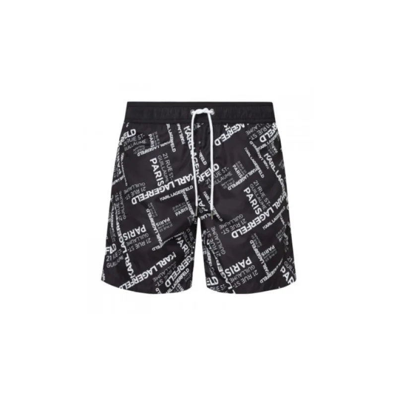 Pánske Plavky KARL LAGERFELD BEACHWEAR - Čierna Farba: čierna, Veľkosť: L