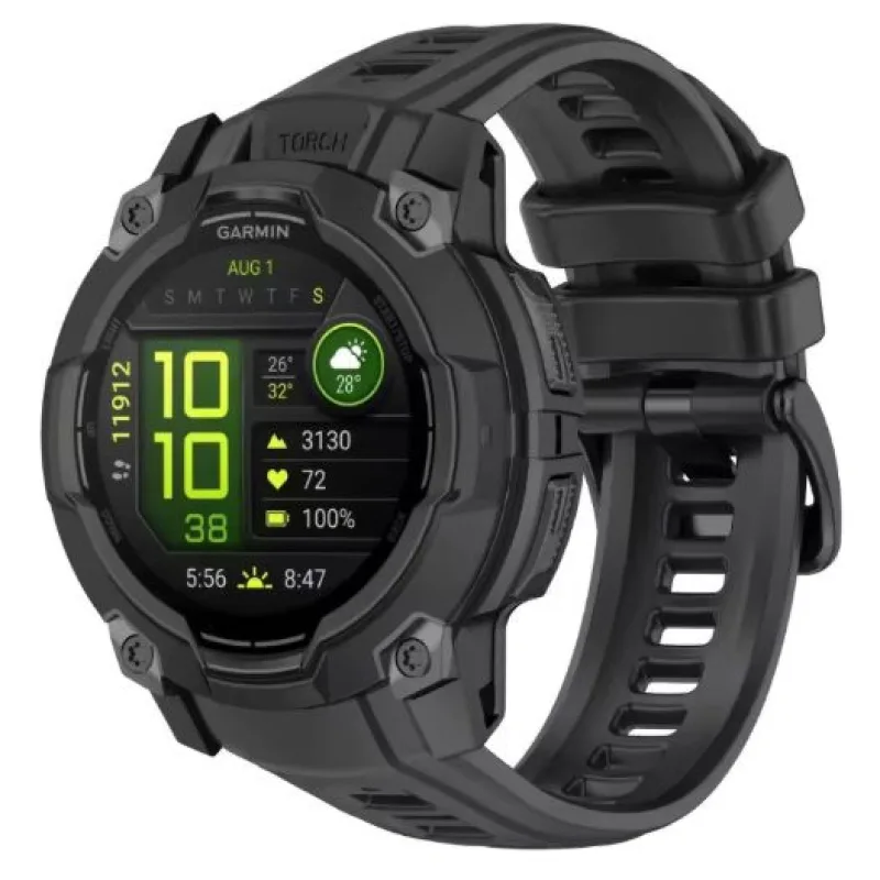 Silikonový řemínek pro Garmin instinct 3 - Černý, 22 mm ESES 1530007987