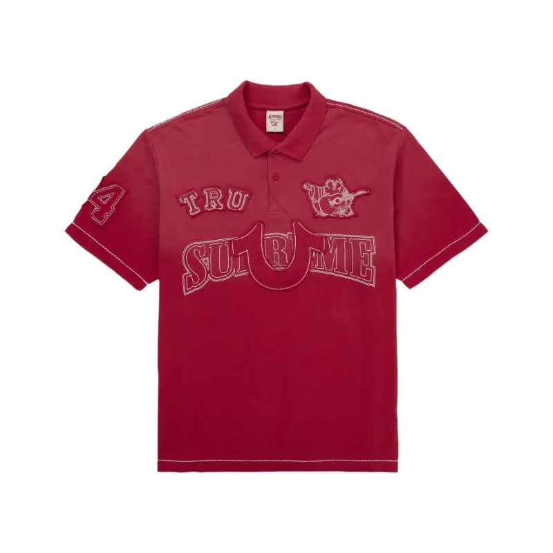 Supreme True Religion Applique Polo Red - L