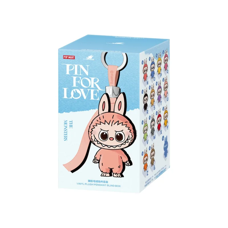 Pop Mart Labubu The Monsters Pin for Love Series Vinyl Plush Pendant (N-Z) Single Blind Box - OS